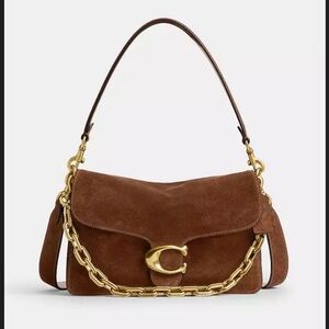 Coach Chain Tabby Shoulder Bag suede